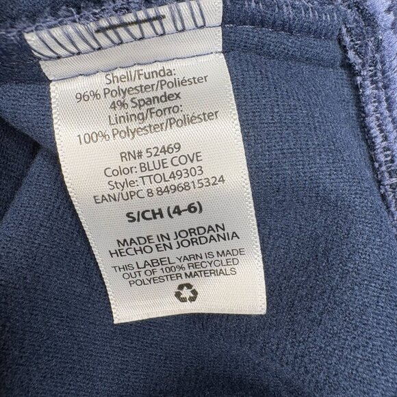 Time & Tru Velour Full Zip Hooded Sweater Womens Sz Small (4-6) Blue Glam Comfy - Picture 3 of 7